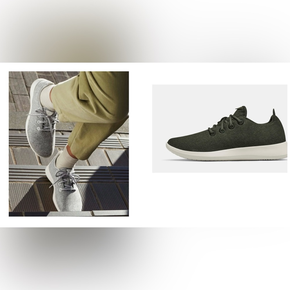 allbirds Women's Wool Runners Green  Warm and cozy ZQ Merino wool